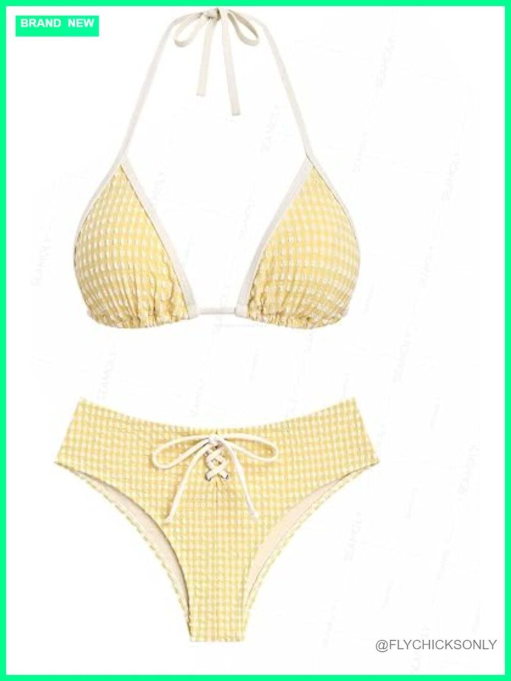 Polka Dot Grommet Lace Up Full Coverage Bikini Set